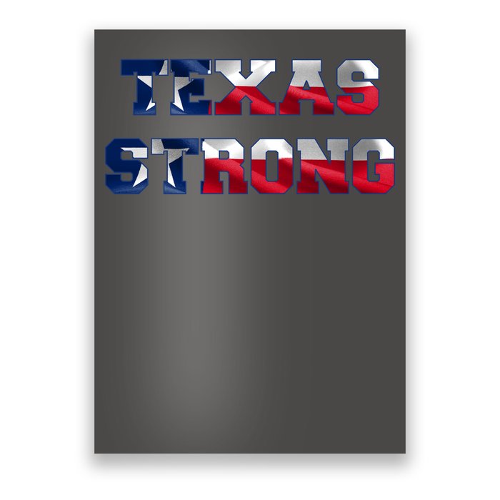 Texas Strong Flag Hurricane Harvey Aid Poster