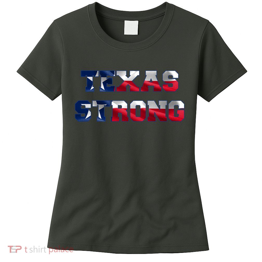 Texas Strong Flag Hurricane Harvey Aid Womens T-Shirt
