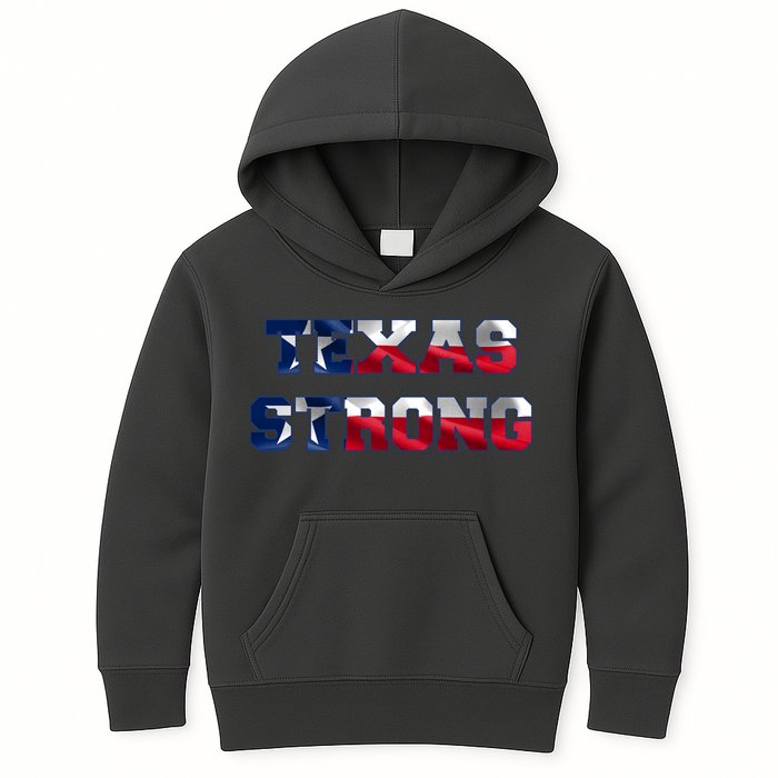 Texas Strong Flag Hurricane Harvey Aid Kids Hoodie