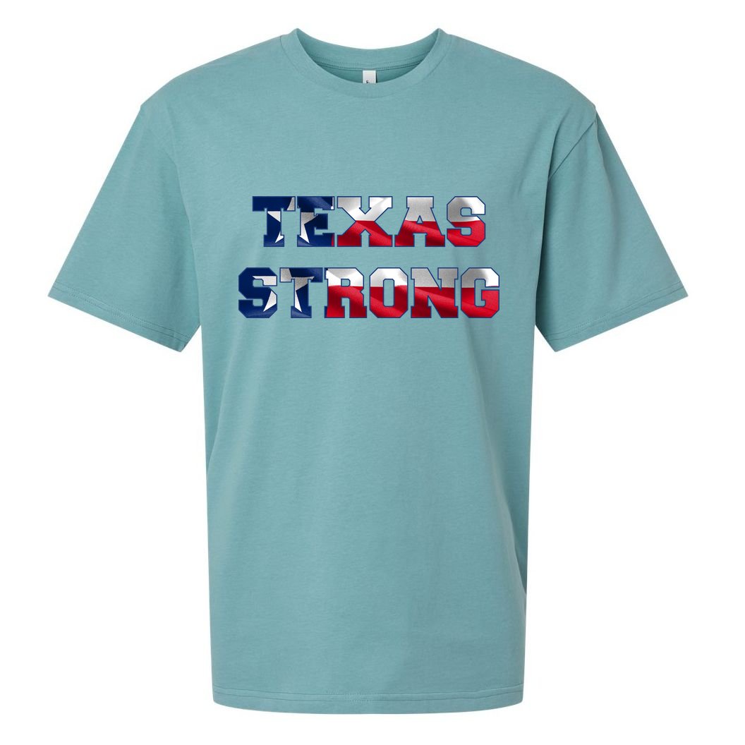 Texas Strong Flag Hurricane Harvey Aid Sueded Cloud Jersey T-Shirt