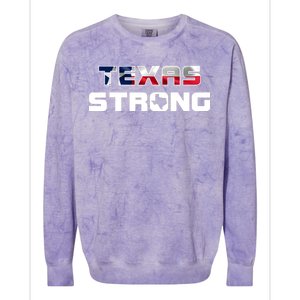 Texas Strong State Flag Logo Colorblast Crewneck Sweatshirt