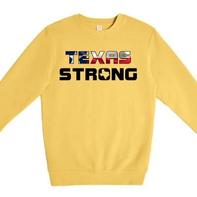 Texas Strong State Flag Logo Premium Crewneck Sweatshirt