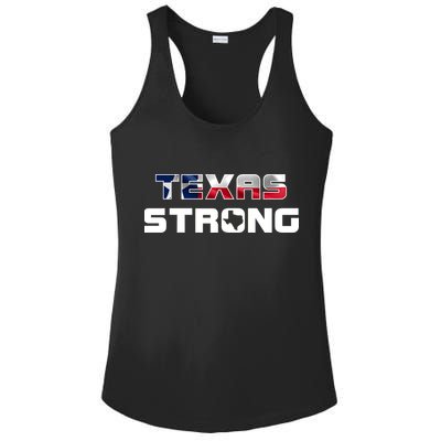 Texas Strong State Flag Logo Ladies PosiCharge Competitor Racerback Tank