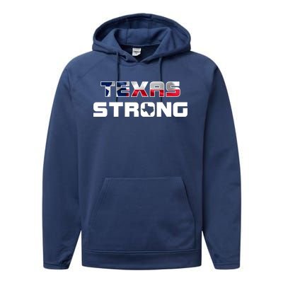 Texas Strong State Flag Logo Performance Fleece Hoodie