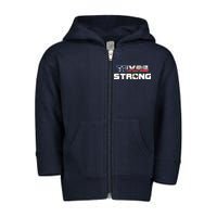 Texas Strong State Flag Logo Toddler Zip Fleece Hoodie