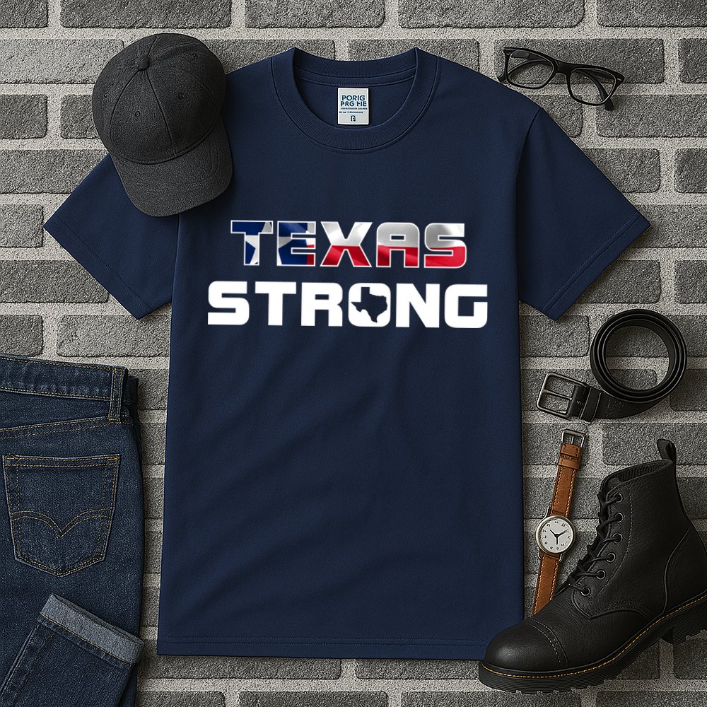 Texas Strong State Flag Logo Tall T-Shirt