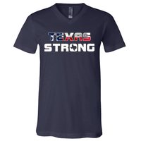 Texas Strong State Flag Logo V-Neck T-Shirt