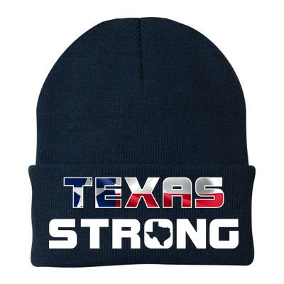 Texas Strong State Flag Logo Knit Cap Winter Beanie