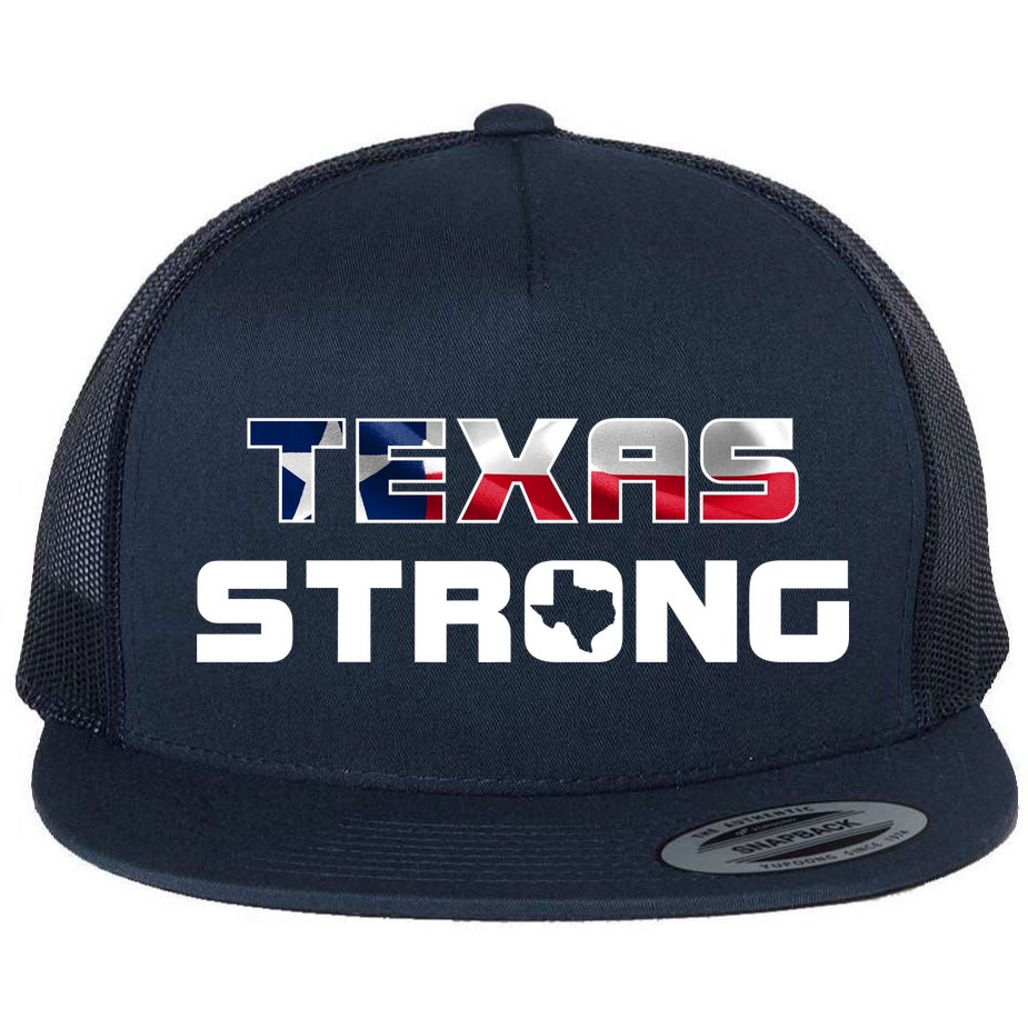 Texas Strong State Flag Logo Flat Bill Trucker Hat