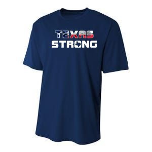 Texas Strong State Flag Logo Youth Performance Sprint T-Shirt