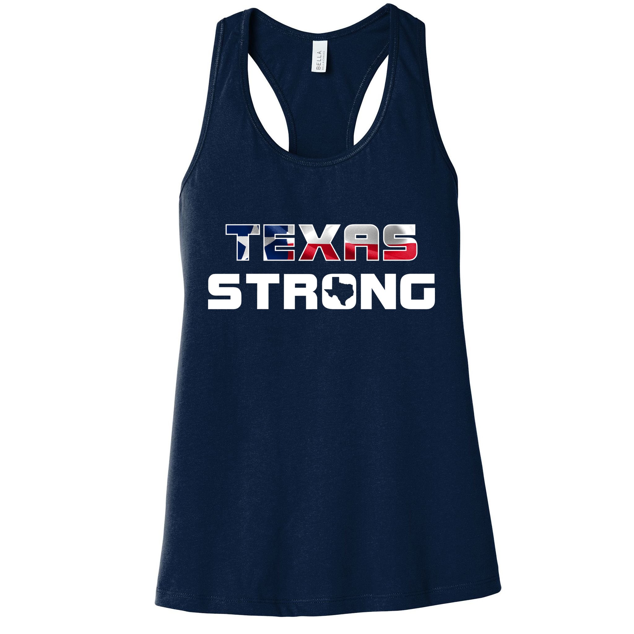 Texas Strong State Flag Logo Womens Tank Top