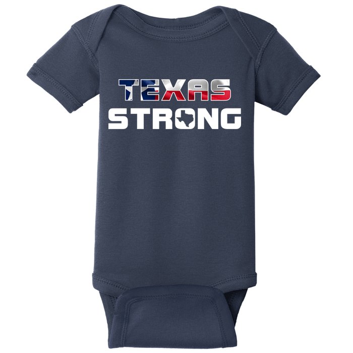 Texas Strong State Flag Logo Baby Bodysuit