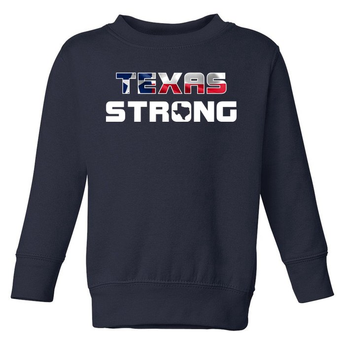 Texas Strong State Flag Logo Toddler Sweatshirt