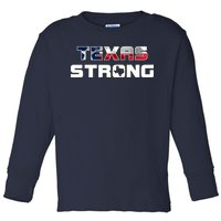 Texas Strong State Flag Logo Toddler Long Sleeve Shirt