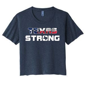 Texas Strong State Flag Logo Women's Crop Top Tee