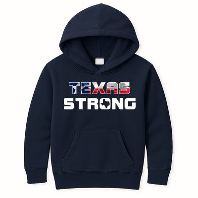 Texas Strong State Flag Logo Kids Hoodie