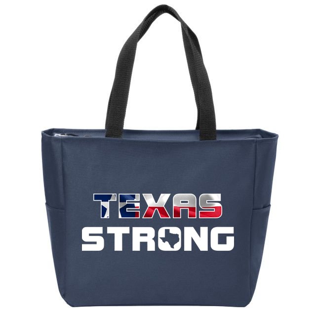 Texas Strong State Flag Logo Zip Tote Bag