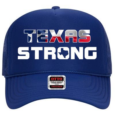 Texas Strong State Flag Logo High Crown Mesh Back Trucker Hat