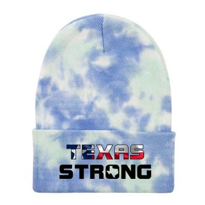 Texas Strong State Flag Logo Tie Dye 12in Knit Beanie