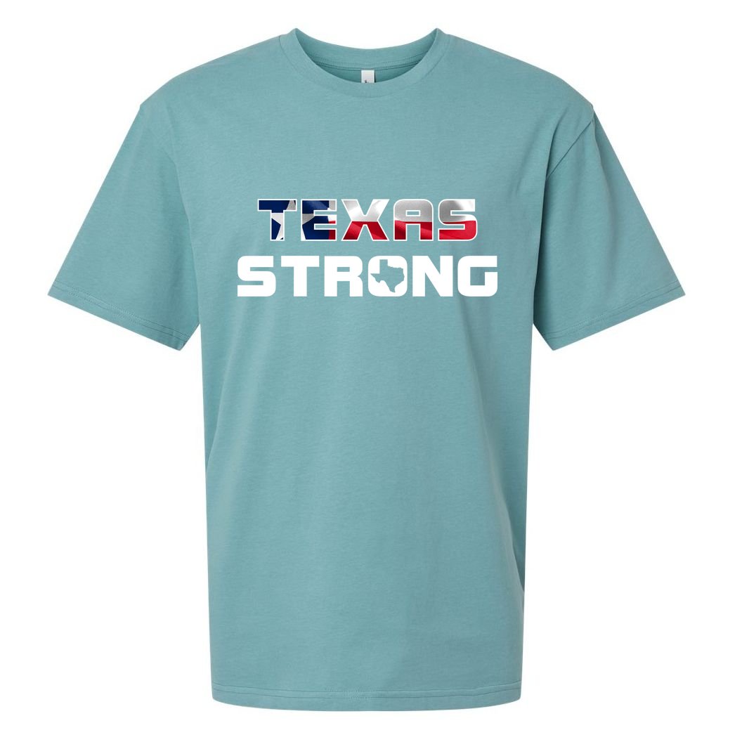Texas Strong State Flag Logo Sueded Cloud Jersey T-Shirt