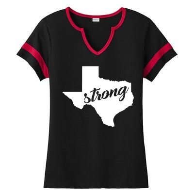 Texas Strong State Logo Ladies Halftime Notch Neck Tee