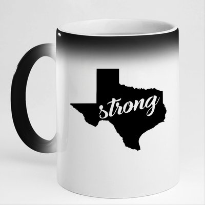 Texas Strong State Logo 11oz Black Color Changing Mug