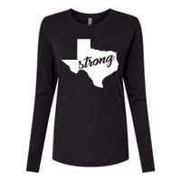 Texas Strong State Logo Womens Cotton Relaxed Long Sleeve T-Shirt