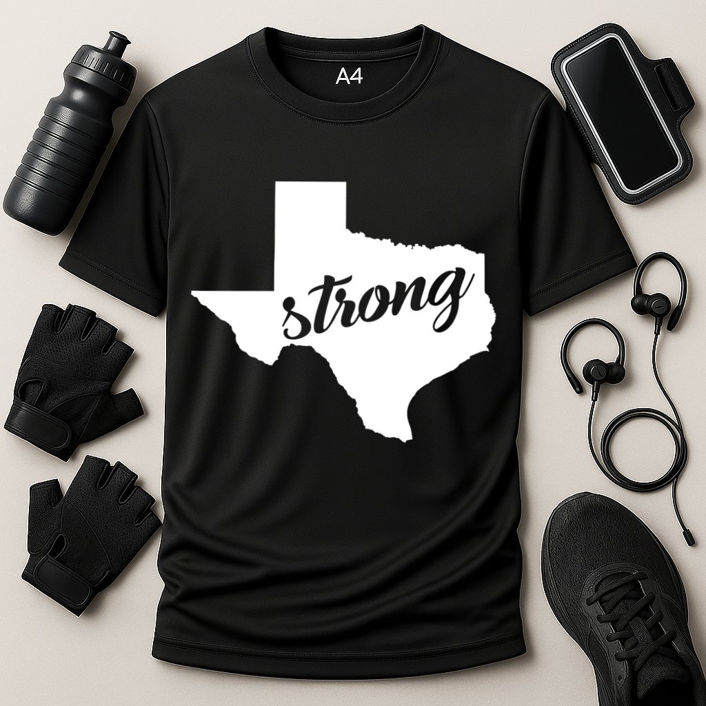 Texas Strong State Logo Cooling Performance Crew T-Shirt