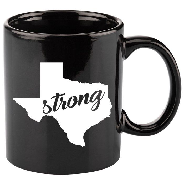 Texas Strong State Logo 11oz C Handle Ceramic Mug
