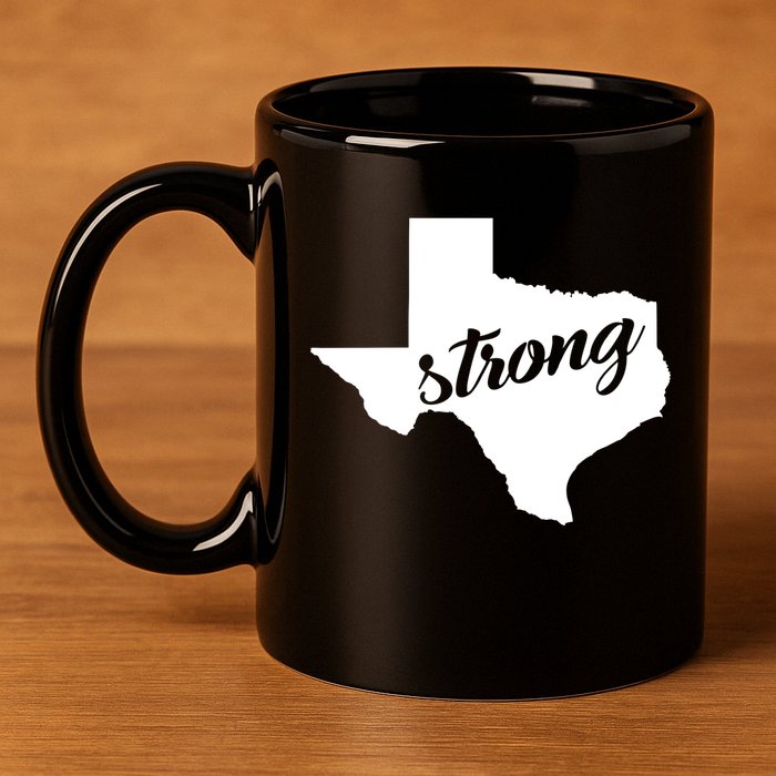 Texas Strong State Logo 11oz C Handle Ceramic Mug