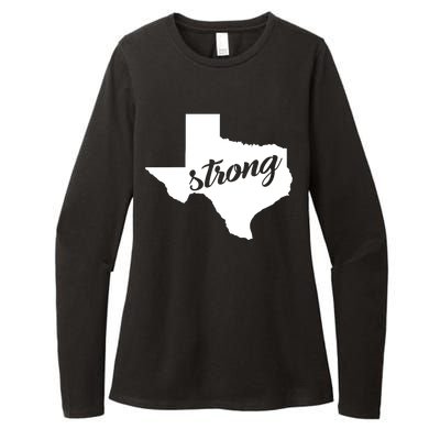 Texas Strong State Logo Womens CVC Long Sleeve Shirt