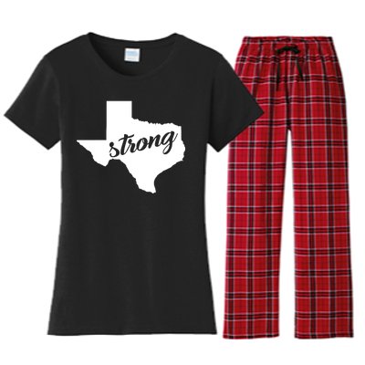 Texas Strong State Logo Women's Flannel Pajama Set