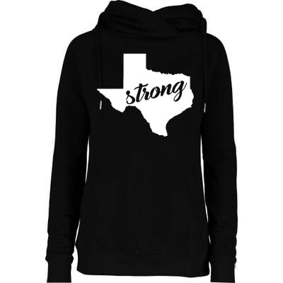 Texas Strong State Logo Womens Funnel Neck Pullover Hood