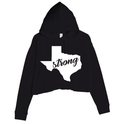 Texas Strong State Logo Crop Fleece Hoodie