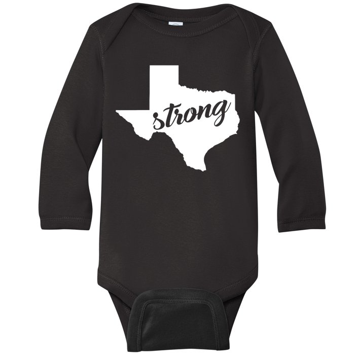 Texas Strong State Logo Baby Long Sleeve Bodysuit