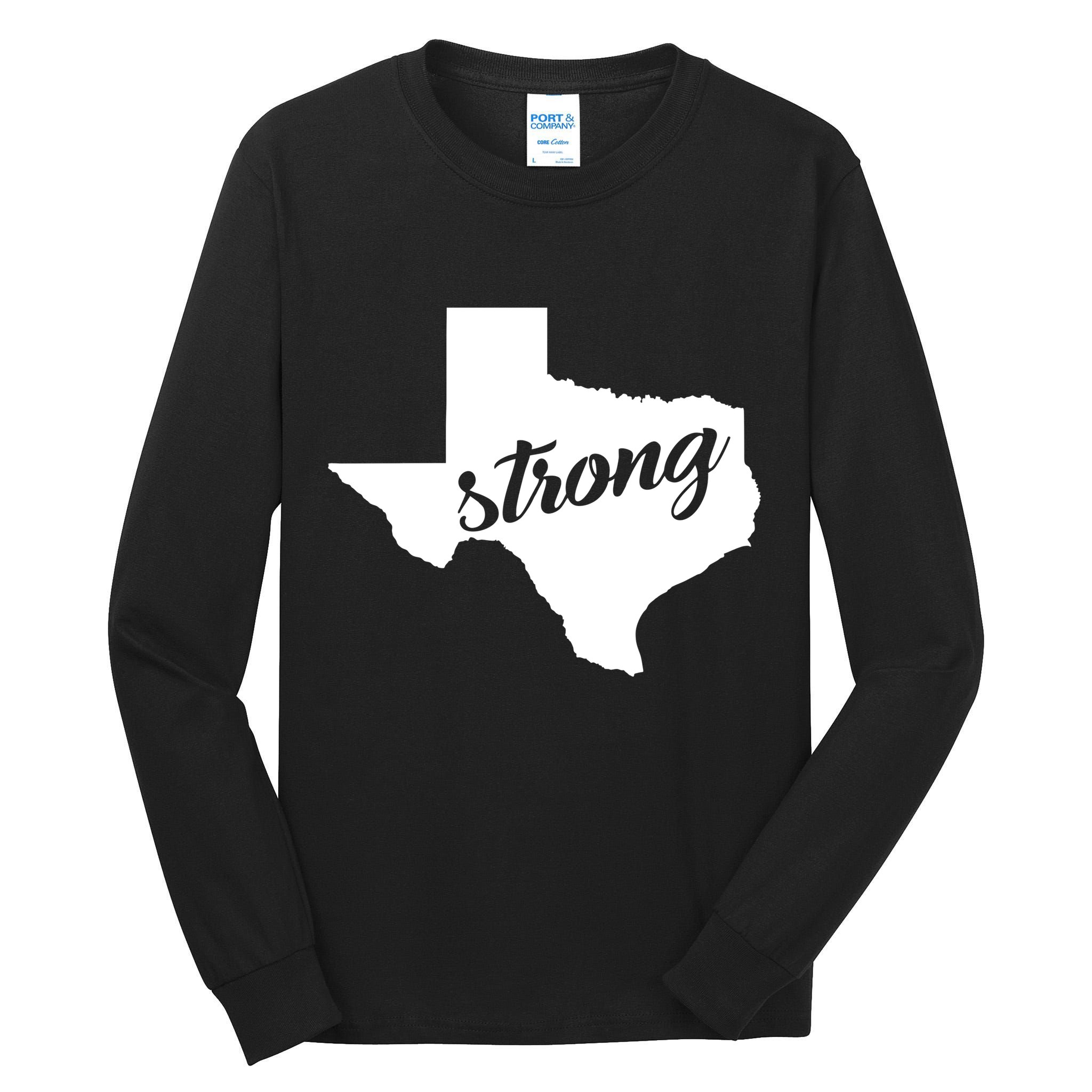 Texas Strong State Logo Tall Long Sleeve T-Shirt