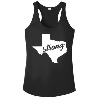 Texas Strong State Logo Ladies PosiCharge Competitor Racerback Tank