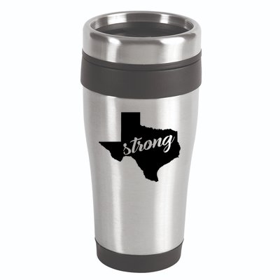 Texas Strong State Logo 16oz Travel Tumbler