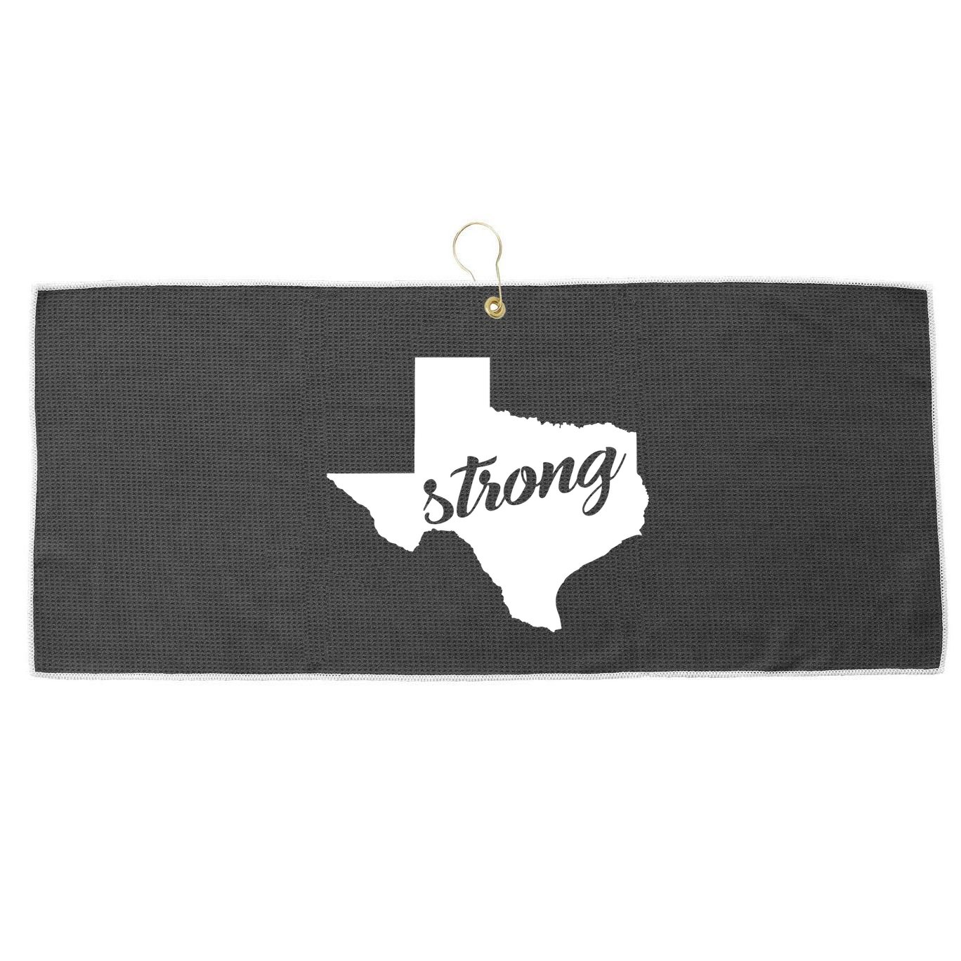 Texas Strong State Logo Large Microfiber Waffle Golf Towel