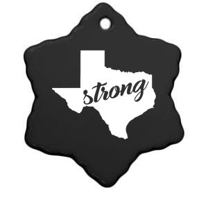 Texas Strong State Logo Ceramic Star Ornament