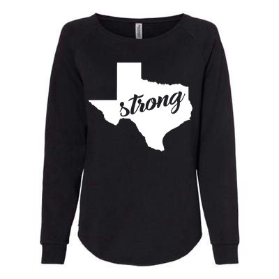 Texas Strong State Logo Womens California Wash Sweatshirt