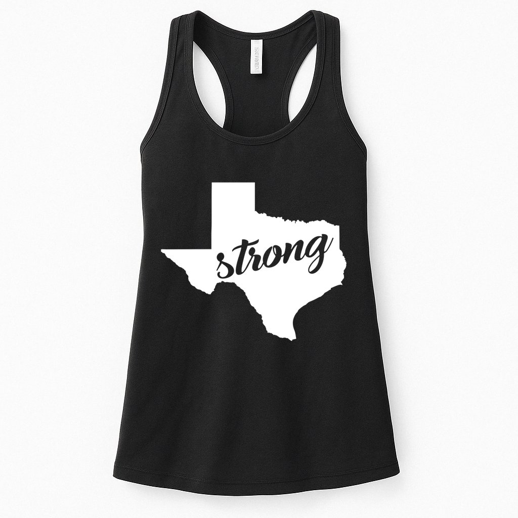Texas Strong State Logo Womens Tank Top