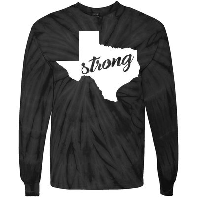 Texas Strong State Logo Tie-Dye Long Sleeve Shirt