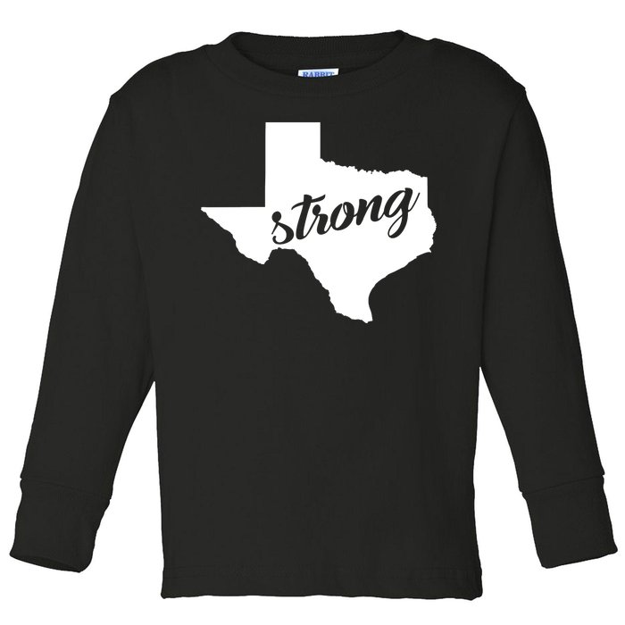 Texas Strong State Logo Toddler Long Sleeve Shirt