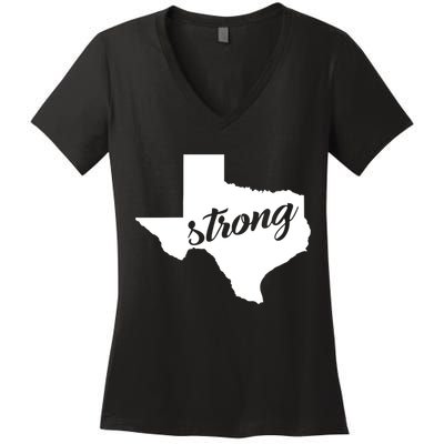 Texas Strong State Logo Women's V-Neck T-Shirt