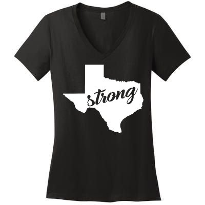 Texas Strong State Logo Women's V-Neck T-Shirt