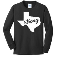 Texas Strong State Logo Kids Long Sleeve Shirt