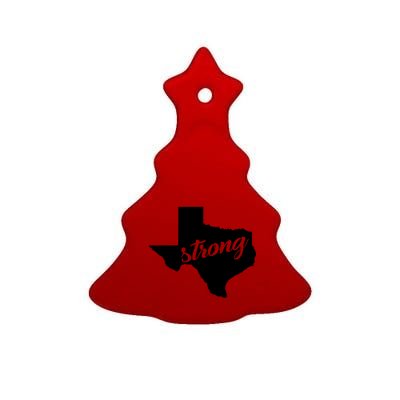 Texas Strong State Logo Ceramic Tree Ornament