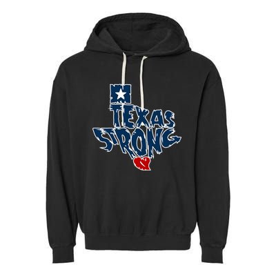 Texas Strong State Map Garment-Dyed Fleece Hoodie