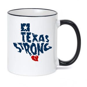 Texas Strong State Map 11oz Black Color Changing Mug